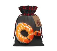 Bolsas de regalo impresas de camarones de sushi japoneses con cordón, sacos de fiesta de Navidad, bolsas festivas para golosinas, golosinas