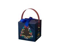 Bolsas de regalo Kraft 10 piezas de papel kraft de Navidad caja de regalo de galletas de Papá Noel cajas de embalaje de dulces decoración de Navidad Navidad Año Nuevo recuerdos de fiesta (Color: C)
