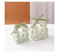 Bolsas de regalo Kraft Cajas de regalo 20PCS Caja de dulces portátil Cinta romántica Regalo de boda para invitados Suministros de fiesta de cumpleaños Caja de embalaje de regalo Bolso (Color: Verde,