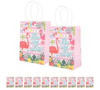 bolsas de regalo Luau para invitados, bolsas de papel para cumpleaños, bolsas de cumpleaños, bolsas de regalo para fiestas infantiles, bolsas de regalo plegables, bolsas de regalo para