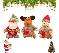 Bolsas De Regalo NavideñAs Con Cremallera (2025), De Lino, Reutilizables, Ideales Para DecoracióN De Fiestas Y Festivales (3PCS)