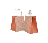 Bolsas De Regalo Paquete De 30 Unids/Lote Bolsa De Papel Kraft Bolsas De Compras Bolsa De Regalo De Festival Multifunción Diy Con Asas 21X19 5X14Cm