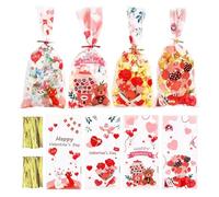 Bolsas de regalo para el día de San Valentín, suministros románticos transparentes para envolver dulces | Bolsas de regalo de San Valentín | para celebraciones, eventos, aniversarios, niños, aula