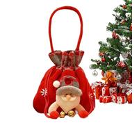 Bolsas de regalo para envolver Navidad - 13,78 pulgadas de felpa | Muñeca con cordón de dulces de punto | de golosinas para regalos, dulces y regalos de, perfecta para niños,
