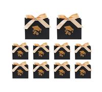 Bolsas de regalo para graduación - 10 bolsas de almacenamiento para diploma - Portaobjetos plegables con decoración para niños y niñas escuela secundaria y universidad
