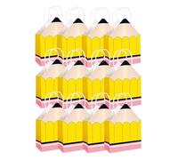 Bolsas de regalo para la vuelta a la escuela - Cajas de regalo de 12 piezas, bolsas de regalo de papel decorativo con asas, de bienvenida a clase, porta papelería creativa