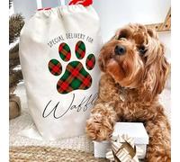 Bolsas de regalo personalizadas con nombre de Navidad, calcetín de Navidad personalizado para mascotas, calcetín de saco de Papá Noel para perro, calcetín de saco de Papá Noel, saco de Papá Noel,