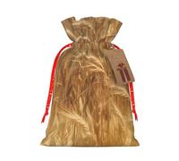 Bolsas de regalo reutilizables con cordón de trigo dorado para cumpleaños, bodas, regalos de fiesta y regalos festivos
