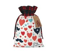 Bolsas de regalo reutilizables con cordón para el día del padre, con estampado de amor y papá, para envolver las necesidades