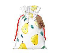 Bolsas de regalo reutilizables con cordón para jardín, diseño de peras, limón, aguacate, para cumpleaños, bodas, regalos de fiesta y regalos festivos