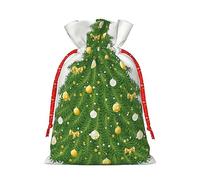 Bolsas de regalo reutilizables con estampado de árbol verde de Navidad, bolsas de envoltura versátiles para ocasiones especiales, aniversarios, fiestas más