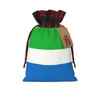 Bolsas de regalo reutilizables con estampado de bandera de Sierra Leona, bolsas festivas con cordón, aniversarios, recuerdos de boda