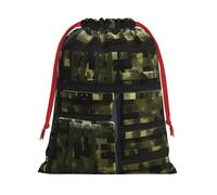 Bolsas de regalo reutilizables con estampado de camuflaje digital del ejército, bolsas de regalo de tamaño mediano, bolsas con cordón para regalos de Navidad, cumpleaños