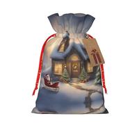 Bolsas de regalo reutilizables con estampado de Feliz Navidad, bolsas de envoltura versátiles para ocasiones especiales, aniversarios, fiestas más