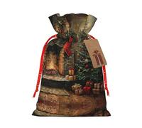 Bolsas de regalo reutilizables con estampado de Feliz Navidad, bolsas de envoltura versátiles para ocasiones especiales, aniversarios, fiestas más
