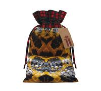Bolsas de regalo reutilizables con estampado de serpiente amarilla, bolsas festivas con cordón, aniversarios, recuerdos de boda