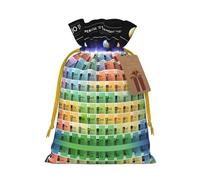 Bolsas de regalo reutilizables con estampado de tabla periódica de elementos, bolsas de regalo con cordón para joyas y regalos, para ocasiones festivas