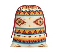 Bolsas de regalo reutilizables con estampado nativo americano, bolsas de regalo de tamaño mediano, bolsas con cordón para regalos de Navidad, cumpleaños