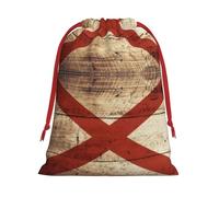Bolsas de regalo reutilizables multiusos con diseño de bandera del estado de Alabama en grano de madera vieja, bolsas de regalo elegantes para mujeres, bolsas de regalo de Navidad