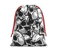 Bolsas de regalo reutilizables multiusos con estampado de calaveras, elegantes bolsas de regalo para mujeres, bolsas de regalo de Navidad
