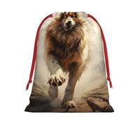 Bolsas de regalo reutilizables multiusos con estampado de huellas de perro, animales, elegantes bolsas de regalo para mujeres, bolsas de regalo de Navidad