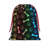 Bolsas de regalo reutilizables multiusos con estampado de huellas de perro y gato, elegantes bolsas de regalo para mujeres, bolsas de regalo de Navidad