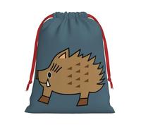 Bolsas de regalo reutilizables multiusos con estampado de jabalí salvaje, elegantes bolsas de regalo para mujeres, bolsas de regalo de Navidad