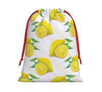 Bolsas de regalo reutilizables multiusos con estampado de limón amarillo, elegantes bolsas de regalo para mujeres, bolsas de regalo de Navidad