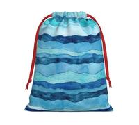 Bolsas de regalo reutilizables multiusos con estampado de rayas azules, elegantes bolsas de regalo para mujeres, bolsas de regalo de Navidad