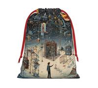 Bolsas de regalo reutilizables multiusos con impresión física, elegantes bolsas de regalo para mujeres, bolsas de regalo de Navidad