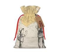 Bolsas de regalo reutilizables para el día del padre por hijo, bolsas de regalo de Navidad y festivales, bolsas de embalaje de regalo, bolsas de tela elegantes hechas a mano