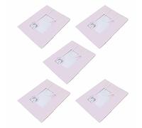 Bolsas de regalo Tote de papel Bolsas de compras portátiles únicas de dibujos animados con asas para regalar Baby Showers Fiestas Bodas Cartón blanco Plástico 33x25x12cm 5 piezas (B&B Strawberry)