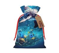 Bolsas de regalo únicas de delfín animal 3D, bolsas de regalo de Navidad reutilizables, enfoque artístico para regalar
