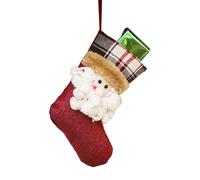 Bolsas de regalos de calcetín navideño,Bolsa de calcetín navideño | Colgantes para árboles de Navidad | Decoración de invierno, bolsa de regalos para dulces, pendientes, anillos, collares