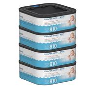 Bolsas de repuesto cuadradas jumbo compatibles con cubos compactos de Diaper Genie Compact y Classic con capacidad para hasta 810 pañales de tamaño recién nacido por recambio, 4 paquetes