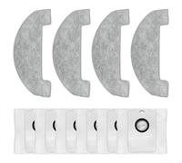 Bolsas de repuesto para aspiradora robot, kit de paños de microfibra para fregona, rendimiento sin obstrucciones, sellado fuerte, fácil instalación, para MYBOT X9 PRO, 4 almohadillas y 6 bolsas