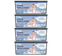 Bolsas de repuesto para cubos de pañales con 30 bolsas compatibles con los cubos de pañales Genie Easy Roll Signature y los cubos de pañales Platinum, duran hasta 8 meses, tecnología de barrera de