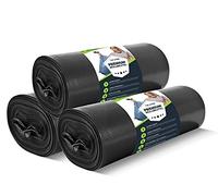 BOLSAS DE RESIDUOS 120L - negro, 75 bolsas - 3 rollos - Resistente al desgarro - Bolsa de residuos XXL - Tipo 100 Extra - 70 µ - 700x1100 mm Bolsa de basura de alta resistencia