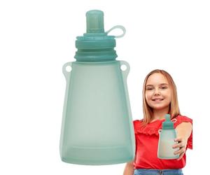 Bolsas de silicona - bolsas de alimentos a prueba de fugas, salsa de manzana de comida para bebés | Bolsas de silicona de agua fáciles de exprimir alimentos de silicona, a prueba de fugas, líquido