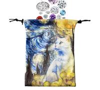 Bolsas de tarot bolsas, bolsa de cartas del tarot - Bolsa de almacenamiento de dados de 13x18 cm DICE - Caso de protección de mazo para mazos de Oracle, se adapta a la mayoría de las cartas de juego d
