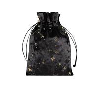 Bolsas de tarot con cordón, lujosa bolsa de tarot con cordón, exquisitas bolsas de joyería de cartas de oráculo, multifuncionales, para runas, cartas de oráculo, para entusiastas del tarot, Black,