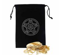 Bolsas de Tarot | Estuche de joyería Duradero Misteriosa Magia Negra temática, de Almacenamiento de Cartas y Tarot, de Tarot con cordón Bordado para Juegos de Mesa p