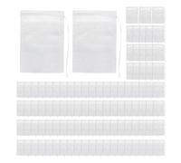 Bolsas de té de hojas sueltas, paquete de 100 infusores de té, bolsas de infusión de té con cordón de alta permeabilidad, bolsas de decocción multifuncionales, tela no tejida, filtros de malla fina