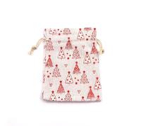 Bolsas de tela con cordón 10 unids/lote bolsas de algodón de Navidad 10x14 13x18cm muslin Candy Gifts joyas bolsas de embalaje bolsas de regalo con cordón bolsa de regalo y bolsa de yute bolsas de