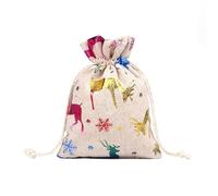 Bolsas de tela con cordón 10 unids/lote bolsas de algodón de Navidad 10x14 13x18cm muslin Candy Gifts joyas bolsas de embalaje bolsas de regalo con cordón bolsa de regalo y bolsa de yute bolsas de