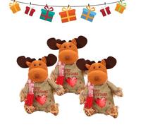 Bolsas De Tela De Lino Para Dulces NavideñOs De Manzana (2025), Con Cremallera, Reutilizables, Extragrandes, Con Papá Noel, MuñEco De Nieve Y Reno Para DecoracióN De Festivales (C*3)