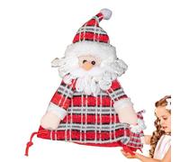 Bolsas de tela navideñas, Bolsas de tela para caramelos navideños | Bolsas de regalo de Papá Noel Bolsas de muñeca de tela,Bolsas de regalo con cordón reutilizables para decoraz