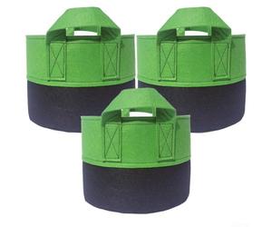Bolsas de tela no tejida para plantas, paquete de 3 para vegetales, frutas, flores, tomates, fomentando la poda al aire la salud de las raíces (3 galones)