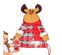 Bolsas de tela para Navidad, bolsas de muñecas de Navidad, bolsas de Papá Noel, bolsas para muñecas de tela, decoración navideña, bolsa reutilizable con cordón para Navidad