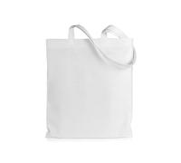 Bolsas de Tela Reutilizables para Compra y Regalo Con Asas Blancas - Material Non-Woven para Decoración de Cumpleaños y Fiestas (BLANCO, 100)